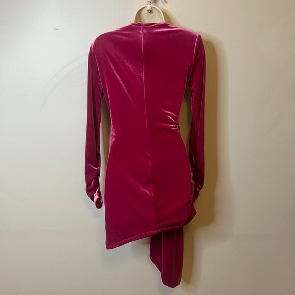Michael Costello X Revolve "Hollie" Velvet Long Sleeve Mini Dress (S) NWT - Picture 7 of 10